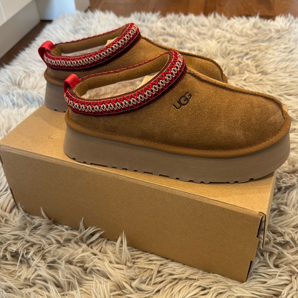 🌰 New UGG Tazz Platform Slipper Chestnut ( Women )